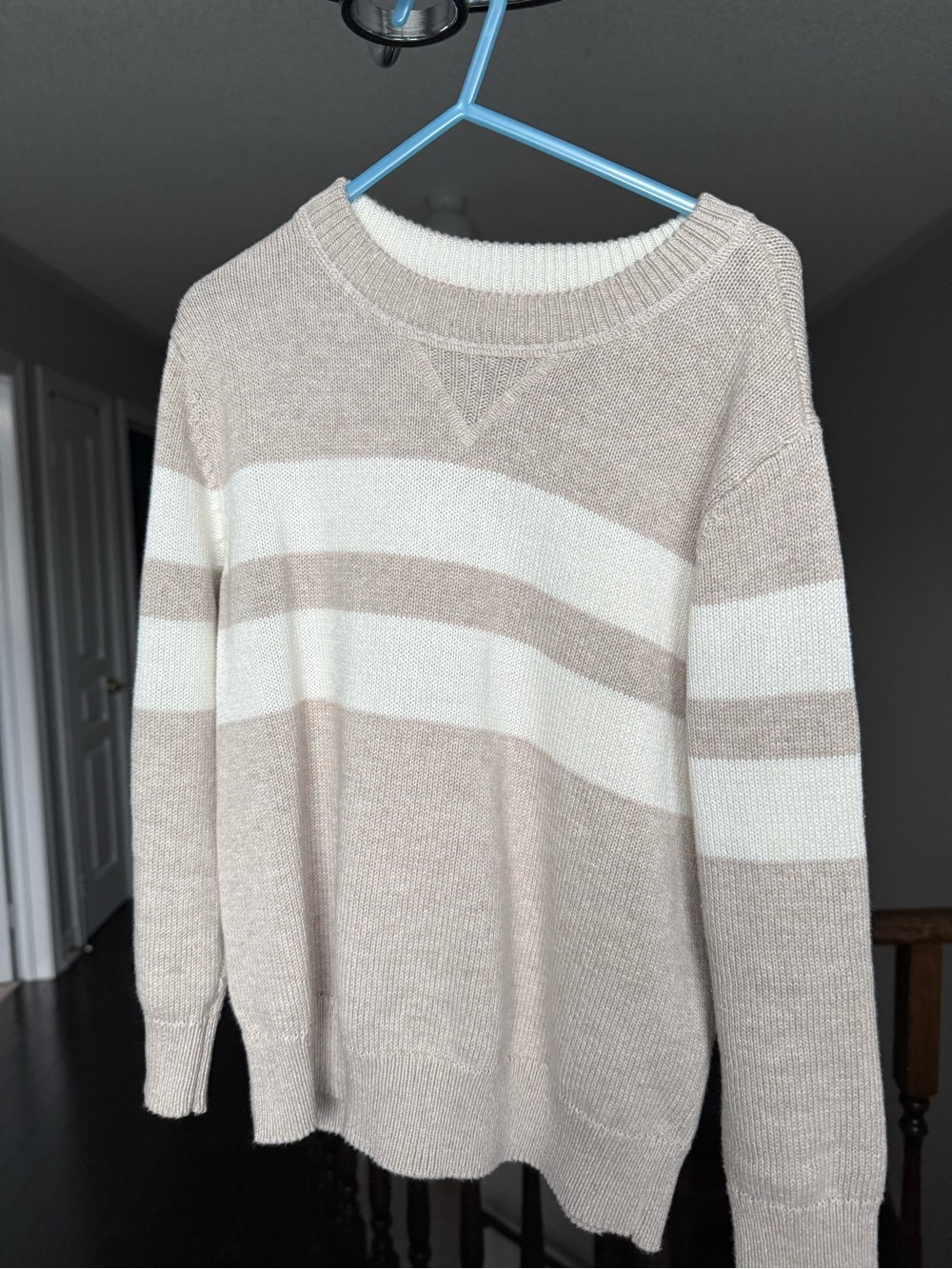 GAP Kids Cream and Beige Striped Sweater